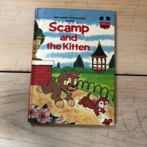 Disney Grolier Vintage 1980s Scamp and the Kitten Children's Book